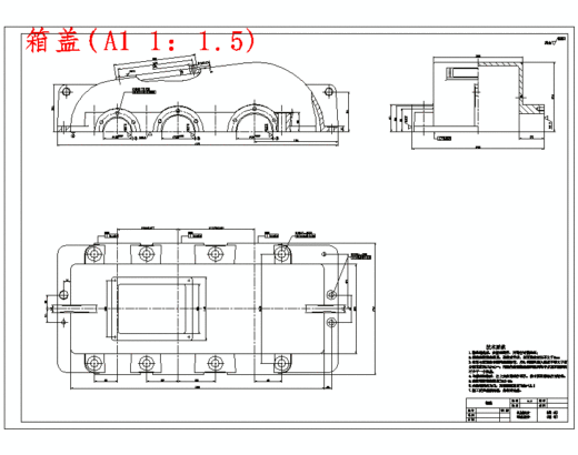两二级展开式圆柱直齿轮减速器设计T=100 n=62含5张CAD图缩略图
